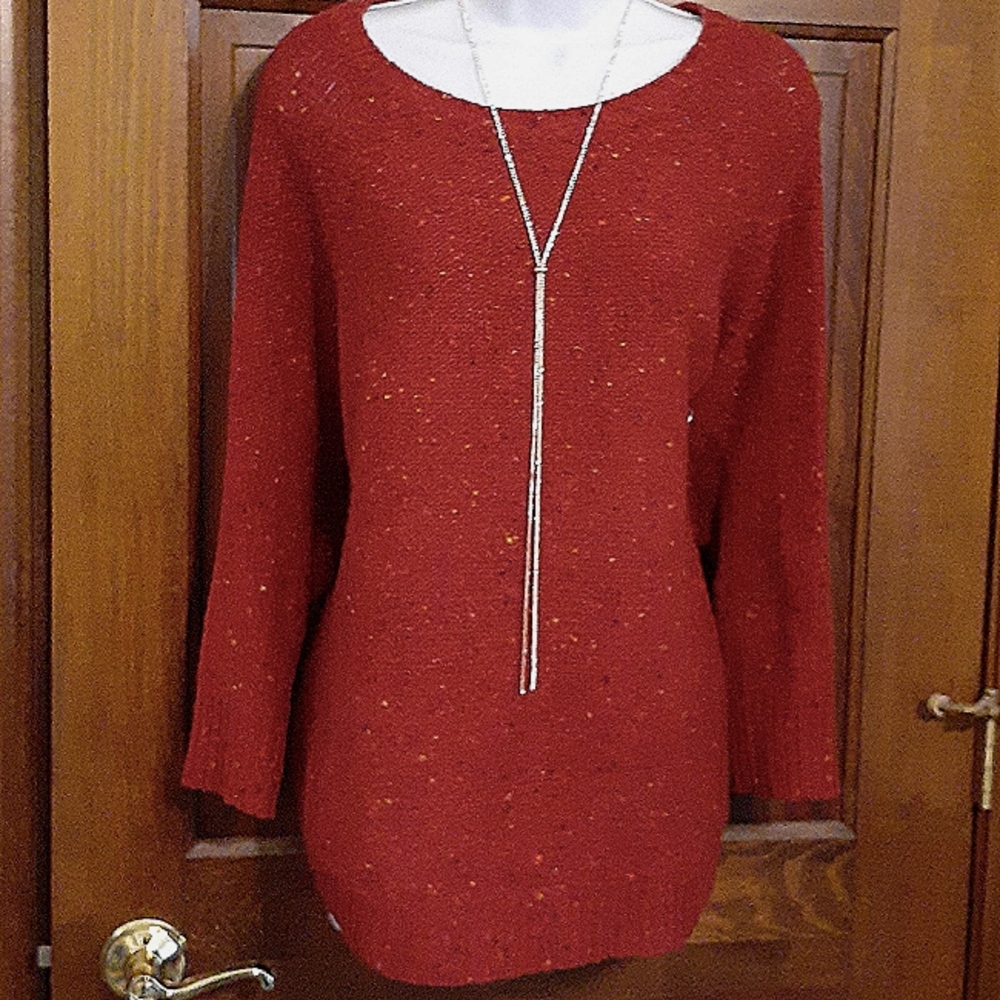 Moth by Anthropologie red speckle sweater M